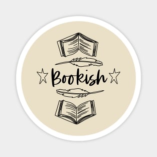 Bookish - Black Lines - Book Lover Reader Bookworm Book Nerd Alert Magnet